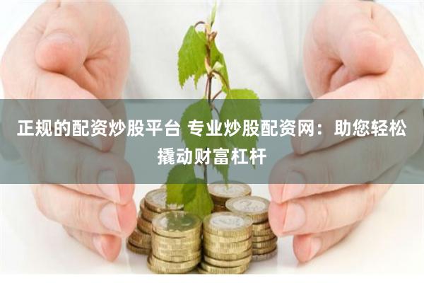 正规的配资炒股平台 专业炒股配资网：助您轻松撬动财富杠杆